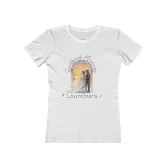 Faithful Bride Graphic Tee — "1 Corinthians 7" Christian Couple Shirt