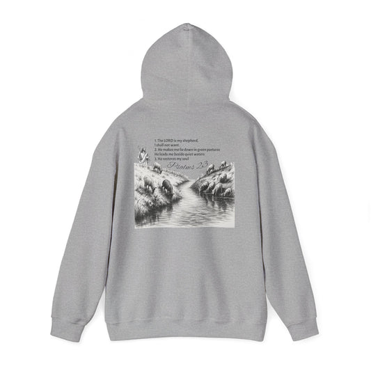 Hoodie — Minimal Shepherd Jesus Back Graphic Hoodie
