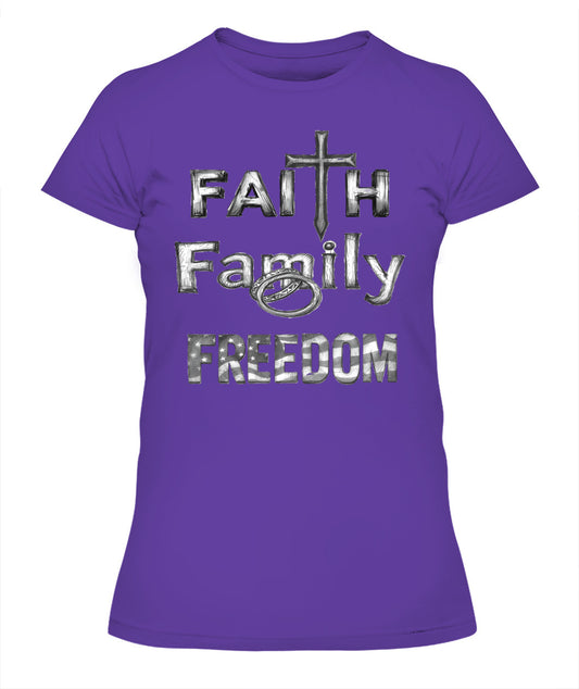 Faith Family Freedom - Lady's T-Shirt