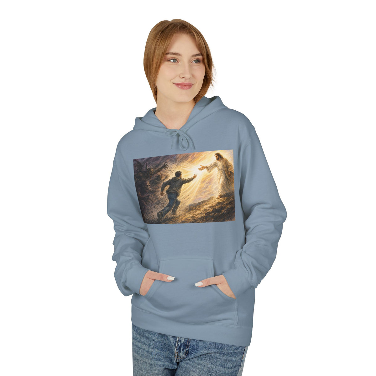 Jesus is the Light — Christian Unisex Hoodie Pullover