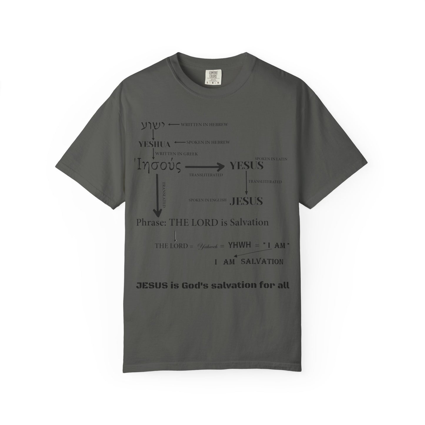 Hebrew Scripture Arrow Graphic T-Shirt