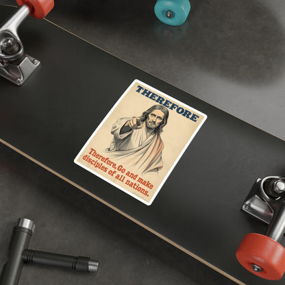 Therefore Go Make Disciples - Die Case Sticker