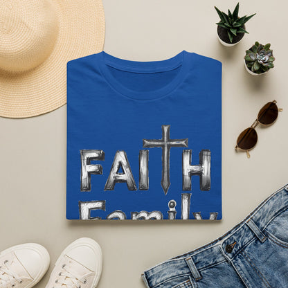 Faith Family Freedom T-Shirt — Christian Cross Graphic Tee