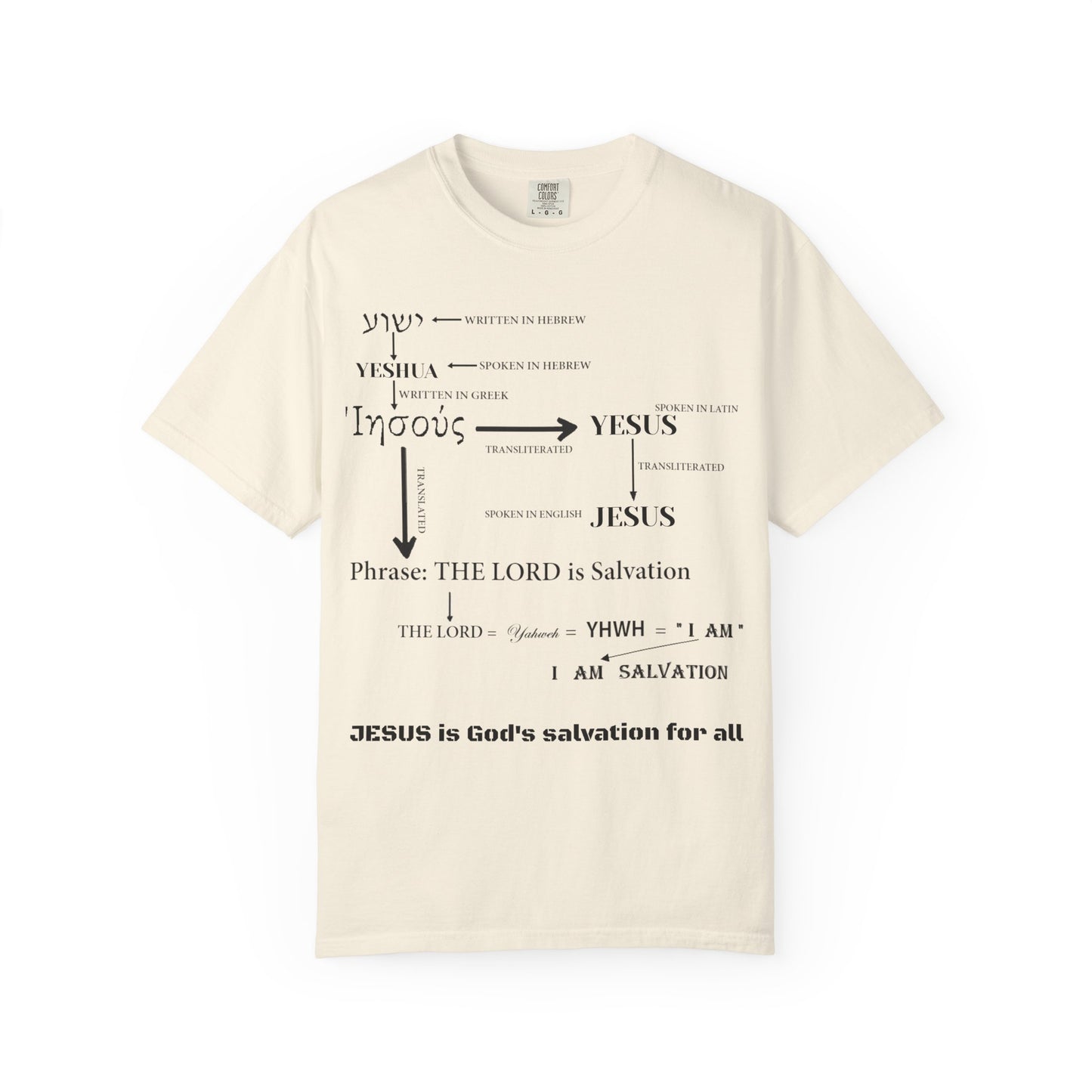 Hebrew Scripture Arrow Graphic T-Shirt
