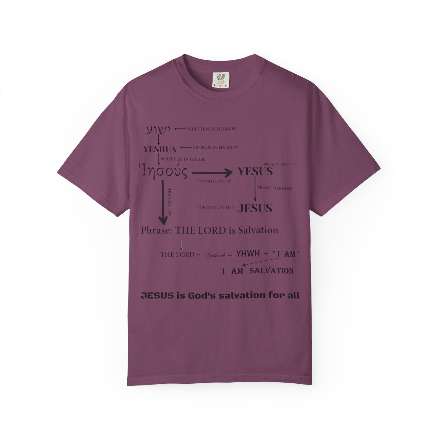 Hebrew Scripture Arrow Graphic T-Shirt