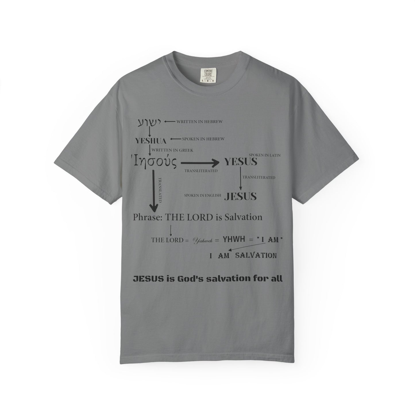 Hebrew Scripture Arrow Graphic T-Shirt