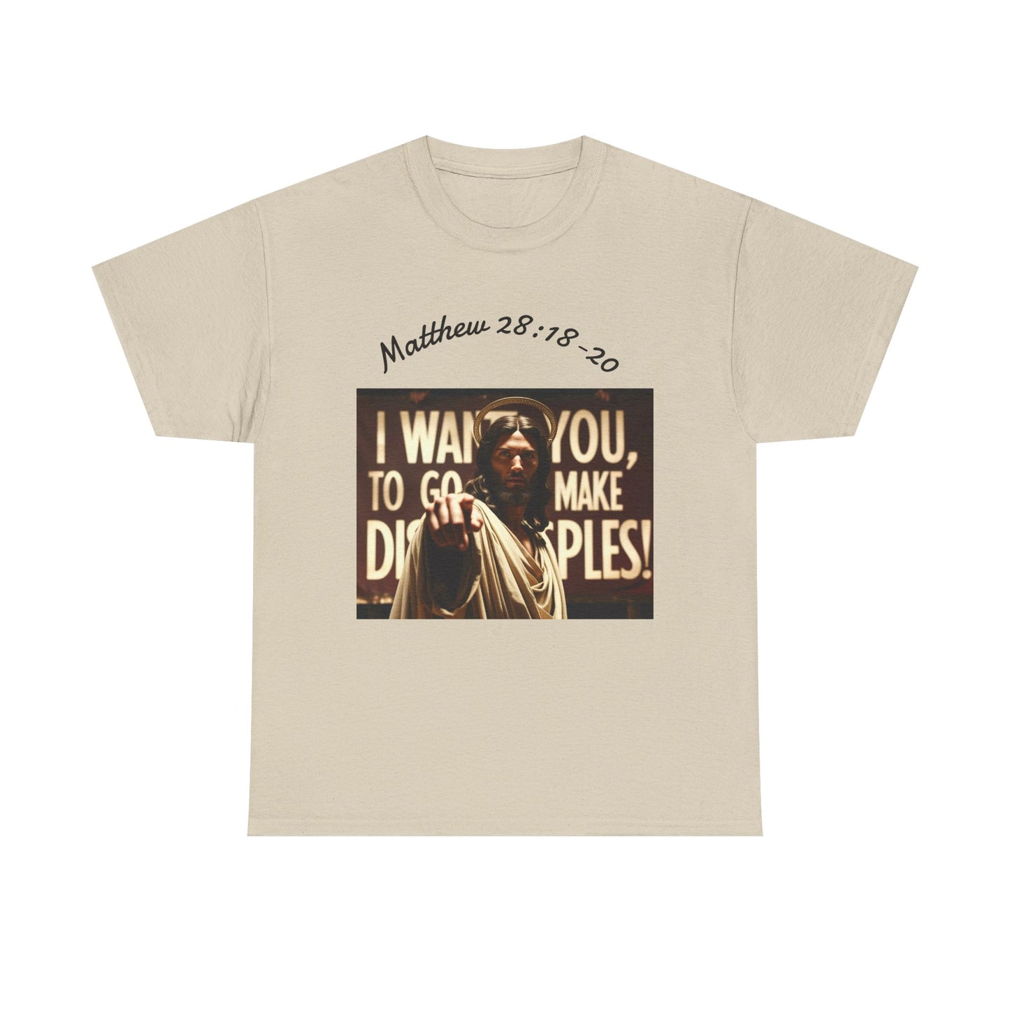 Christian T-Shirt — Matthew 28:18-20 "Make Disciples" Jesus Graphic Tee