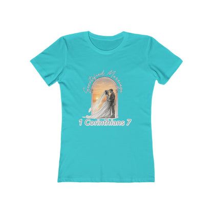 Faithful Bride Graphic Tee — "1 Corinthians 7" Christian Couple Shirt