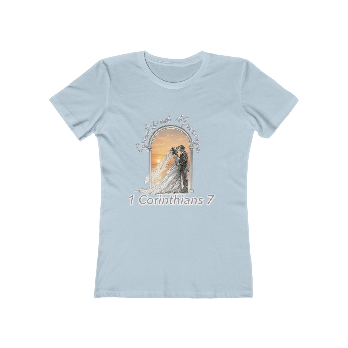 Faithful Bride Graphic Tee — "1 Corinthians 7" Christian Couple Shirt