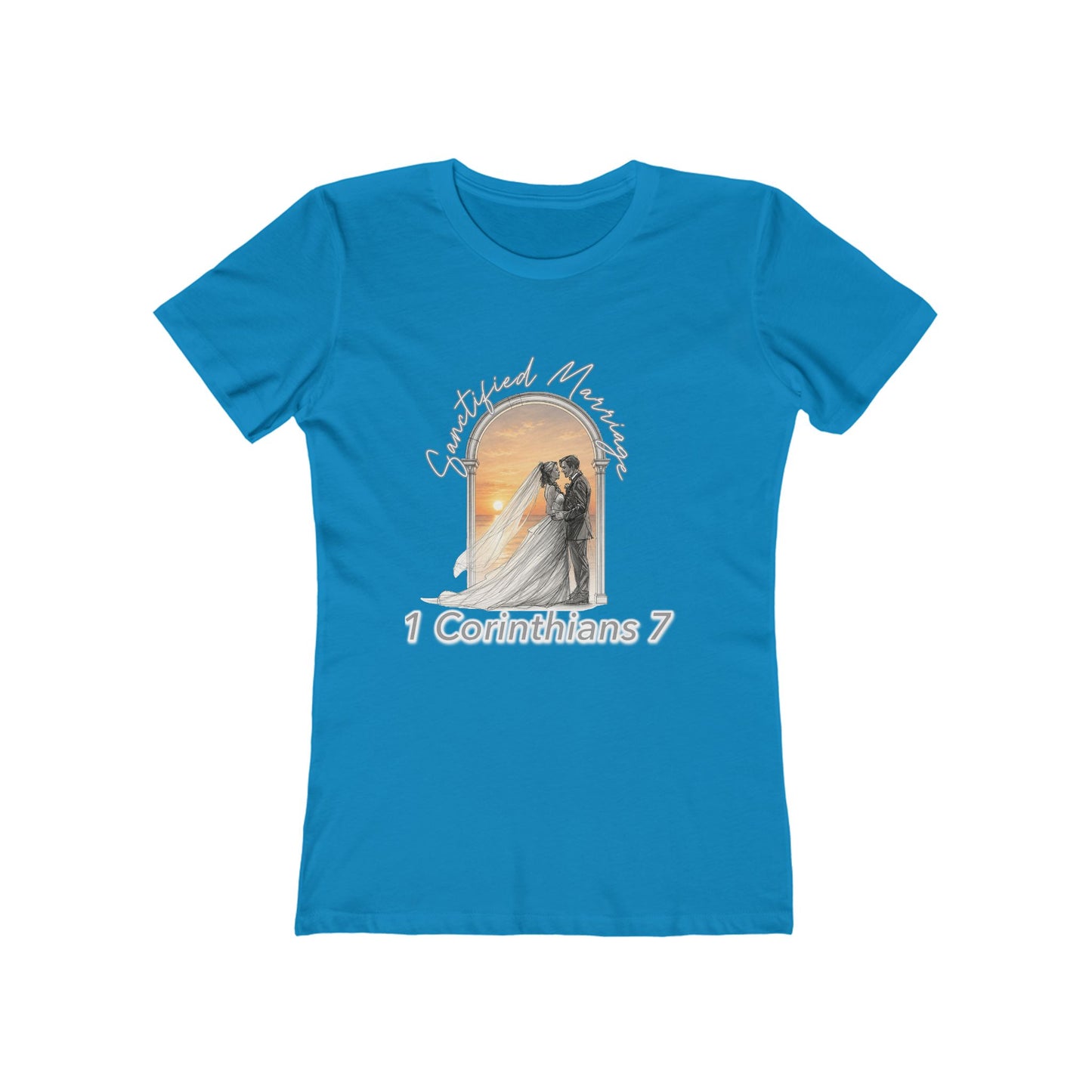 Faithful Bride Graphic Tee — "1 Corinthians 7" Christian Couple Shirt