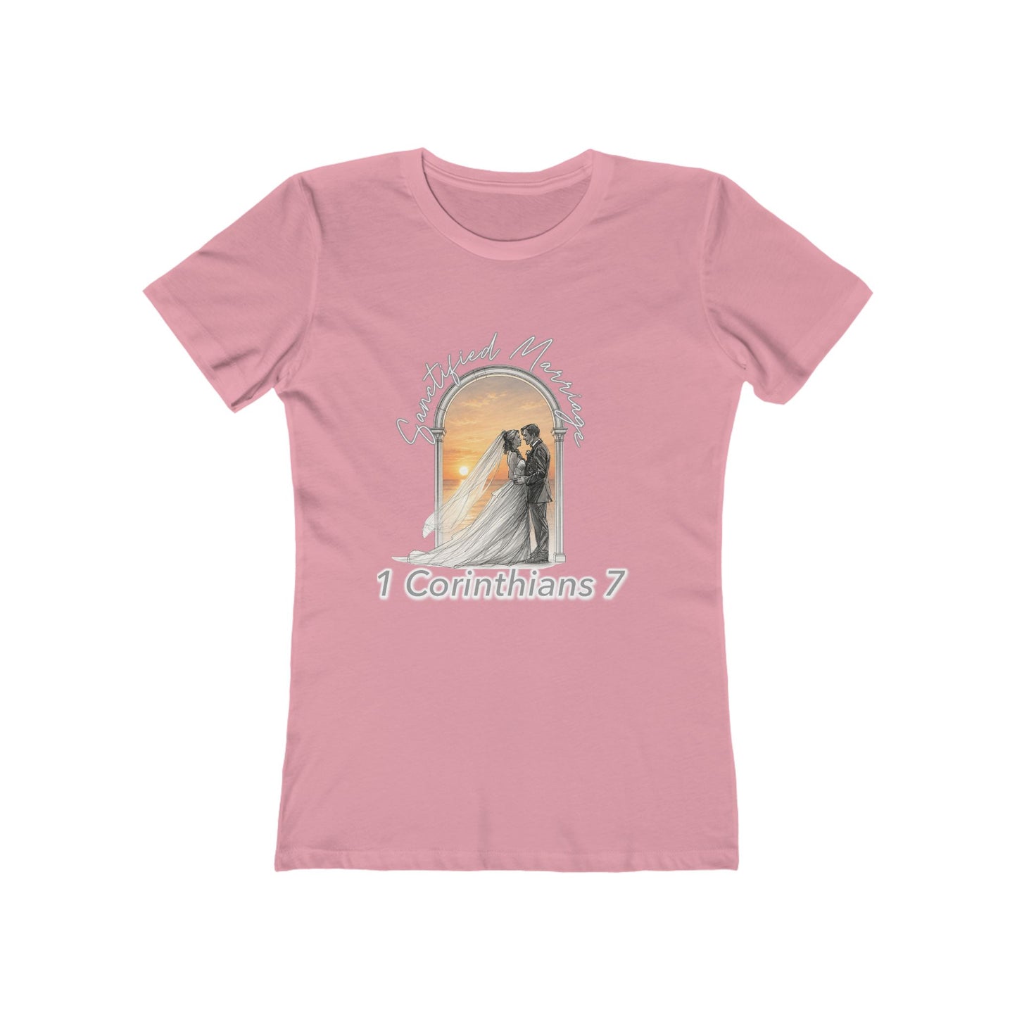 Faithful Bride Graphic Tee — "1 Corinthians 7" Christian Couple Shirt