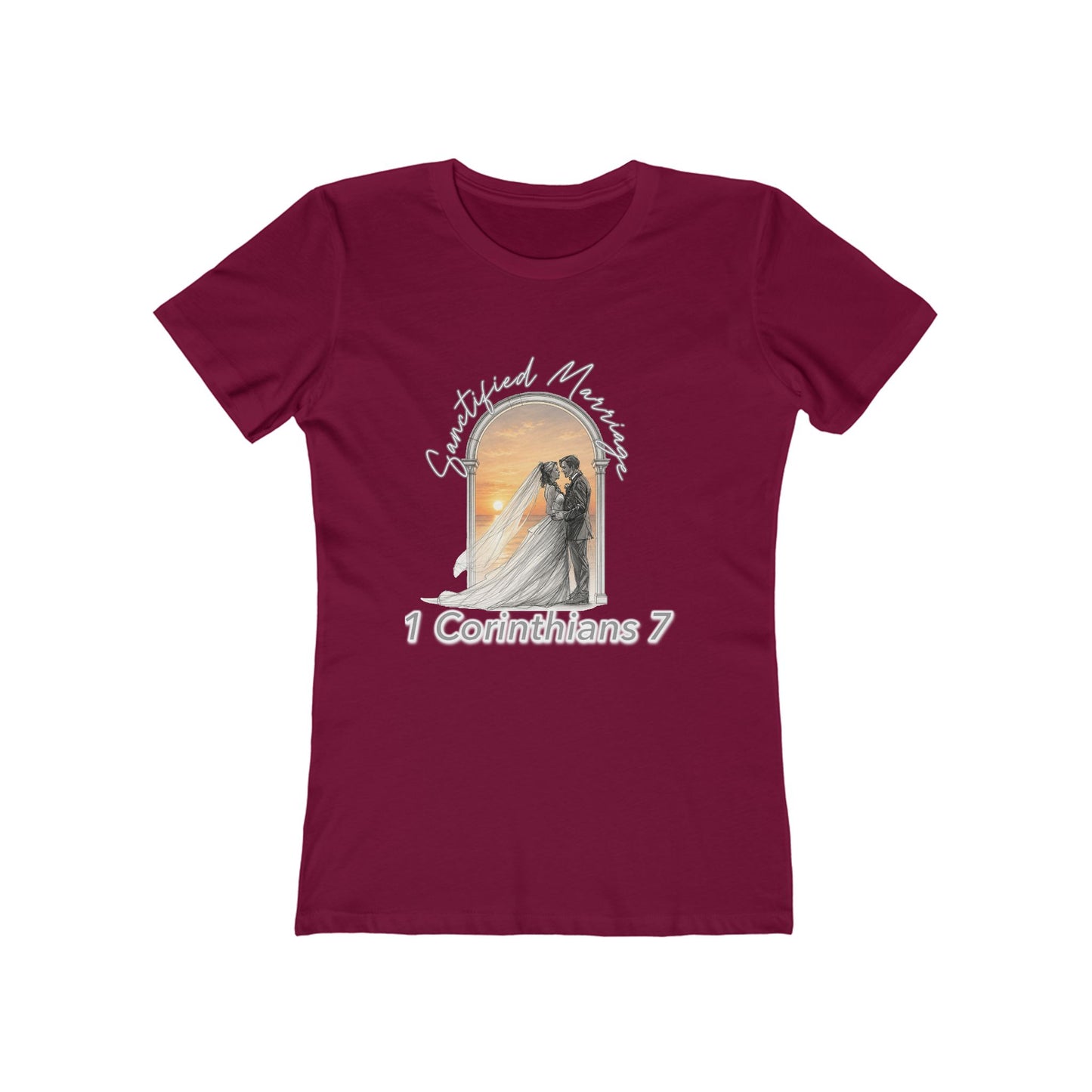 Faithful Bride Graphic Tee — "1 Corinthians 7" Christian Couple Shirt