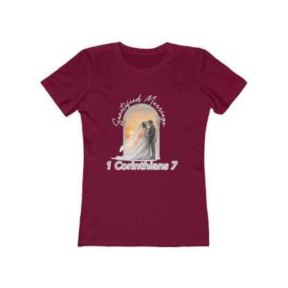 Faithful Bride Graphic Tee — "1 Corinthians 7" Christian Couple Shirt