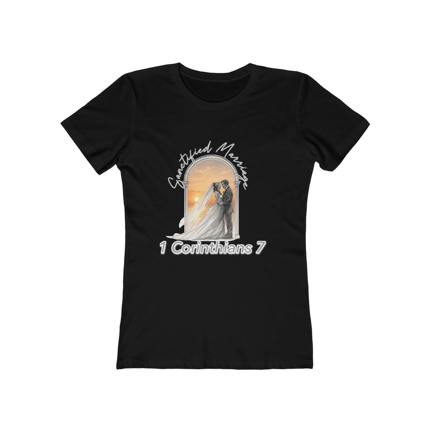 Faithful Bride Graphic Tee — "1 Corinthians 7" Christian Couple Shirt