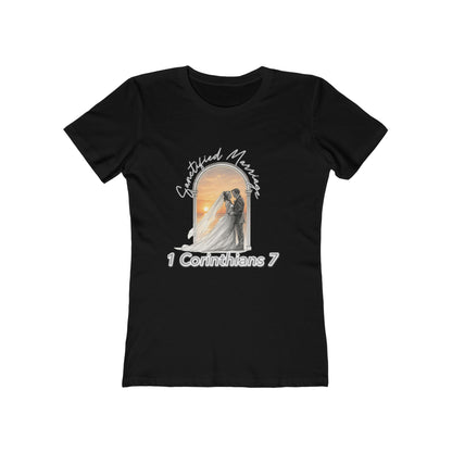 Faithful Bride Graphic Tee — "1 Corinthians 7" Christian Couple Shirt