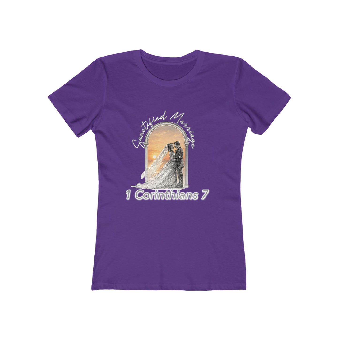 Faithful Bride Graphic Tee — "1 Corinthians 7" Christian Couple Shirt