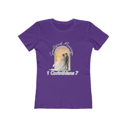 Faithful Bride Graphic Tee — "1 Corinthians 7" Christian Couple Shirt