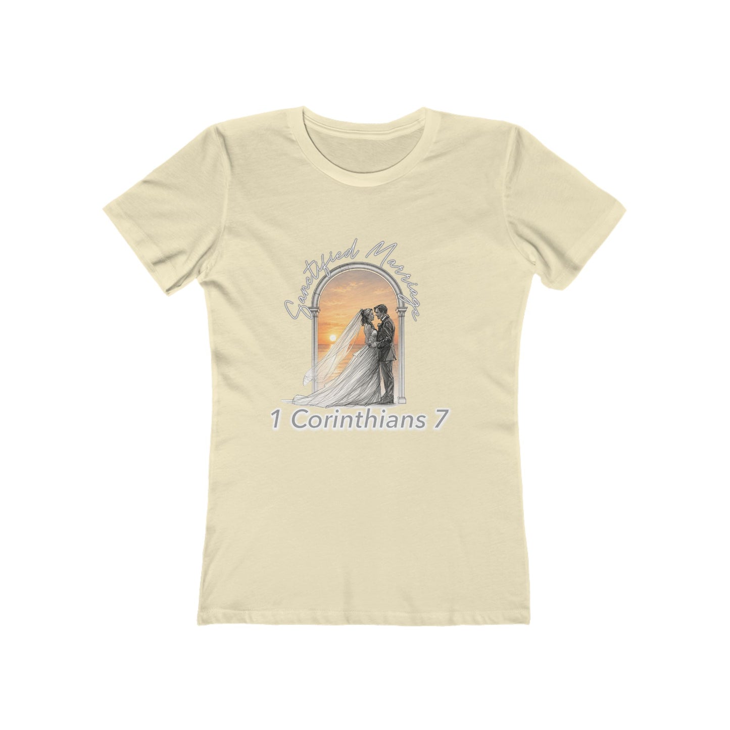 Faithful Bride Graphic Tee — "1 Corinthians 7" Christian Couple Shirt