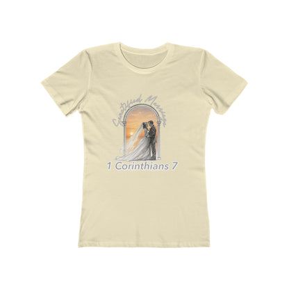 Faithful Bride Graphic Tee — "1 Corinthians 7" Christian Couple Shirt