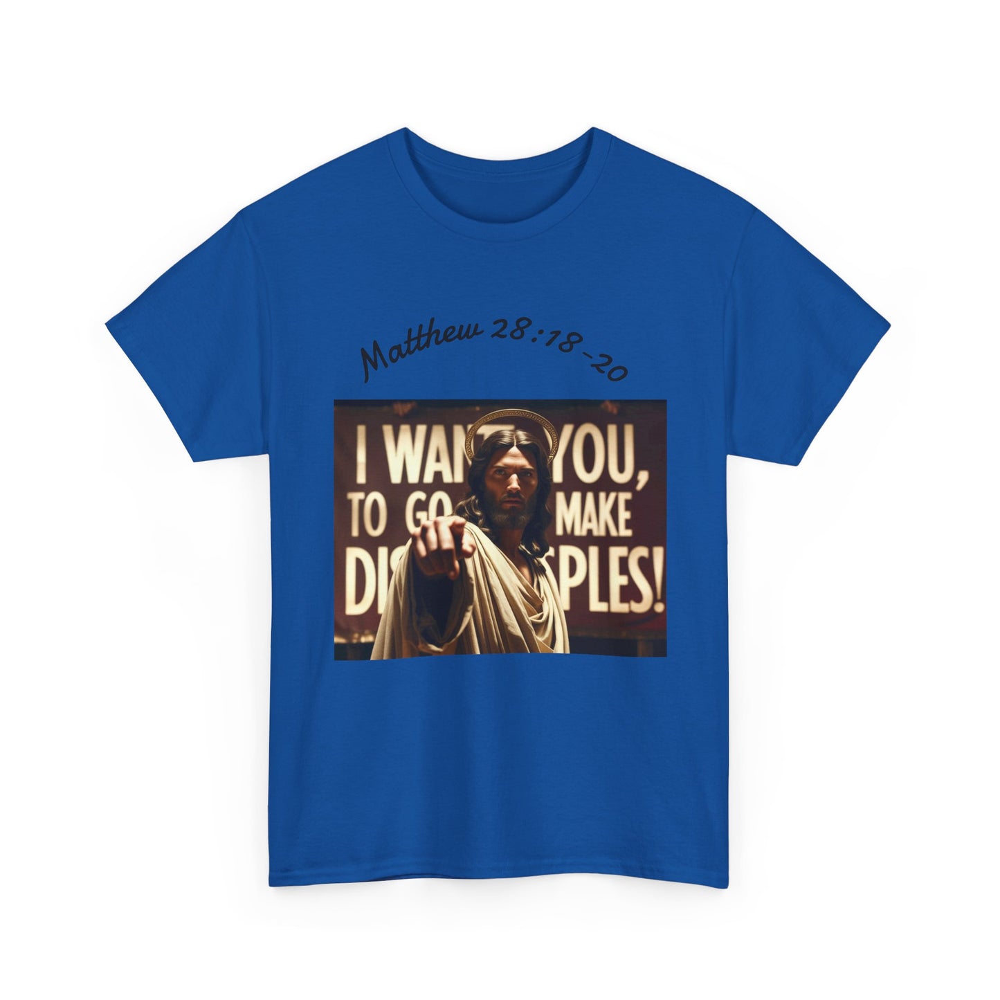 Christian T-Shirt — Matthew 28:18-20 "Make Disciples" Jesus Graphic Tee