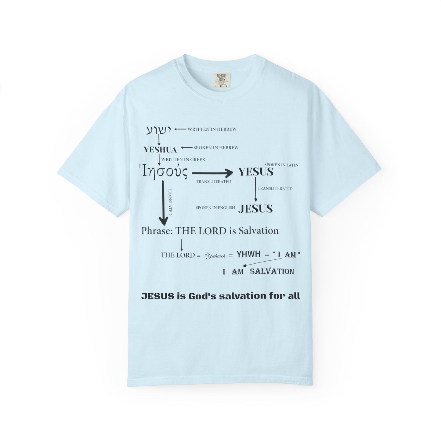 Hebrew Scripture Arrow Graphic T-Shirt