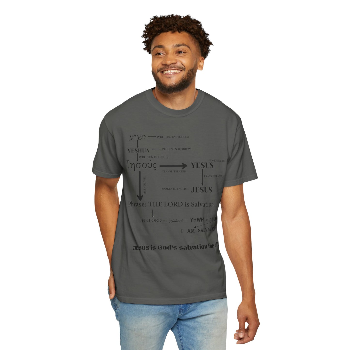 Hebrew Scripture Arrow Graphic T-Shirt