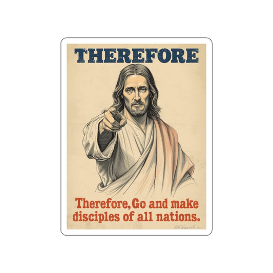 Therefore Go Make Disciples - Die Case Sticker