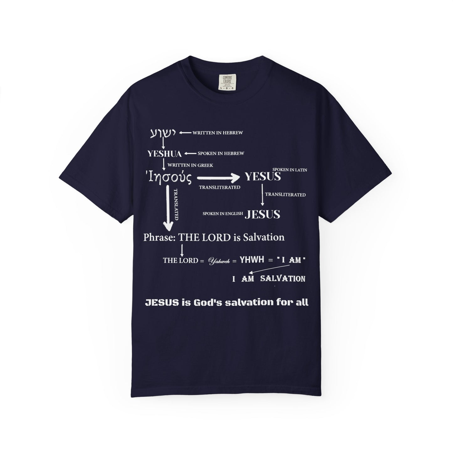 Hebrew Scripture Arrow Graphic T-Shirt
