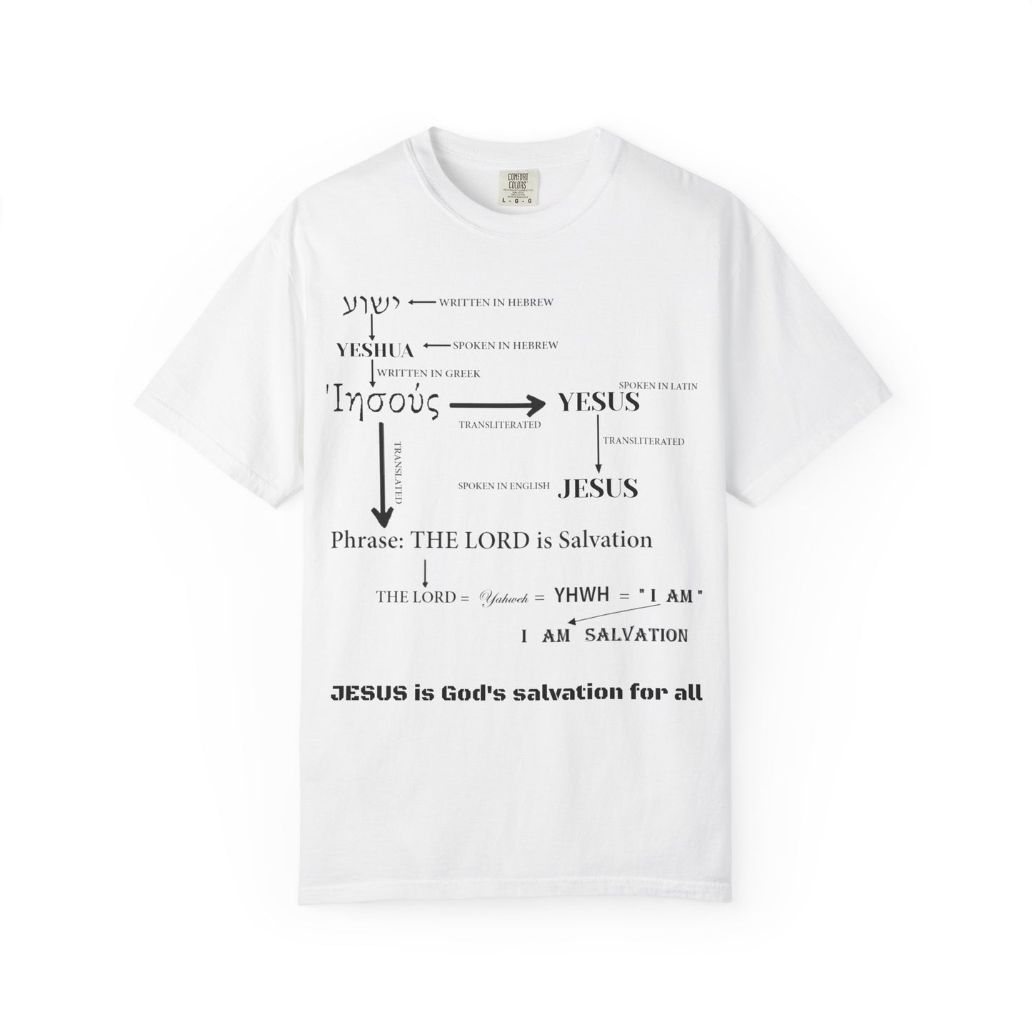Hebrew Scripture Arrow Graphic T-Shirt