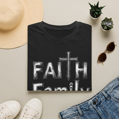 Faith Family Freedom T-Shirt — Christian Cross Graphic Tee