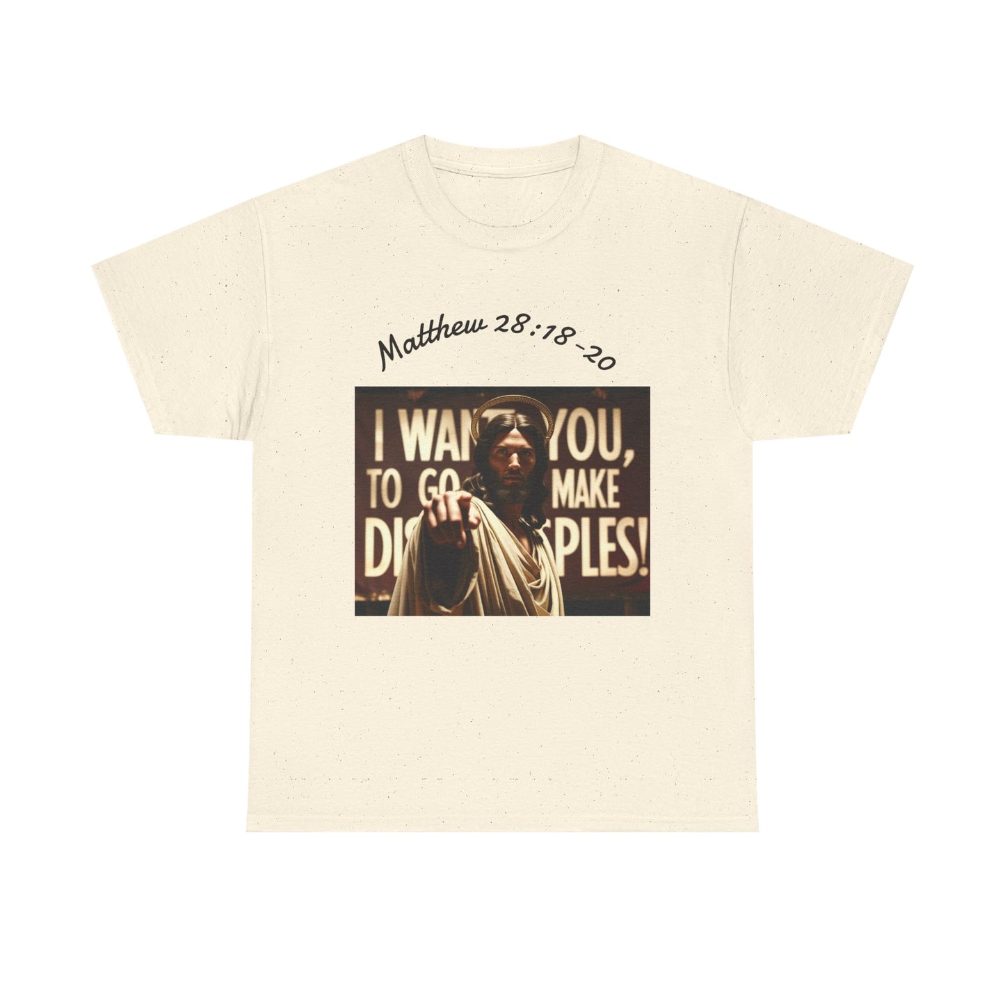 Christian T-Shirt — Matthew 28:18-20 "Make Disciples" Jesus Graphic Tee