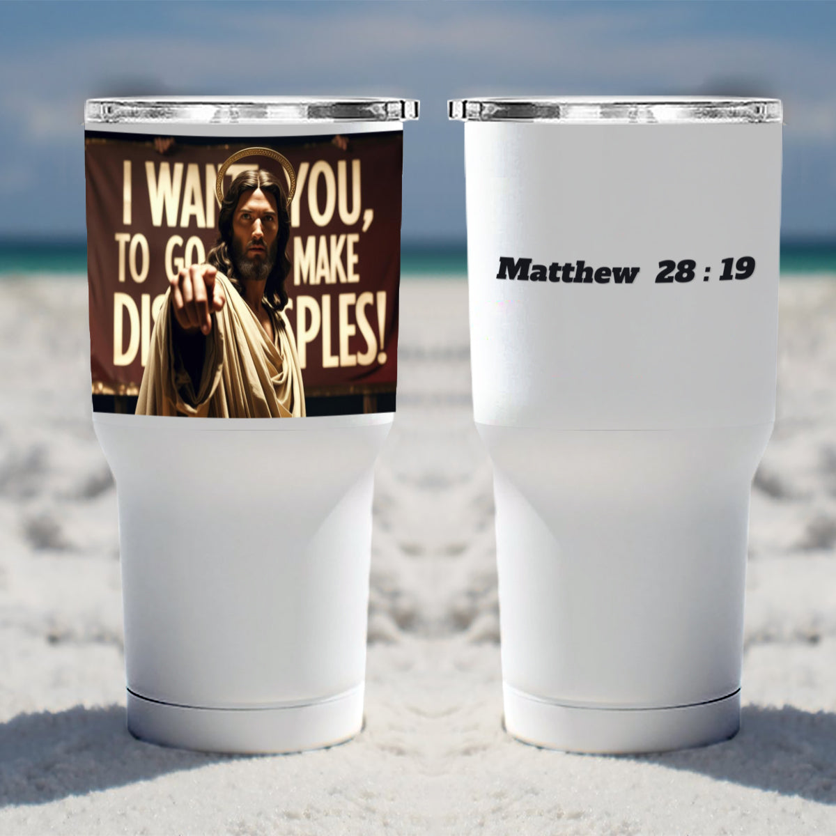 Therefore Go Make Disciples - Tumbler 30Oz - Half Print