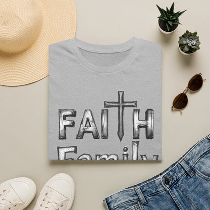 Faith Family Freedom T-Shirt — Christian Cross Graphic Tee