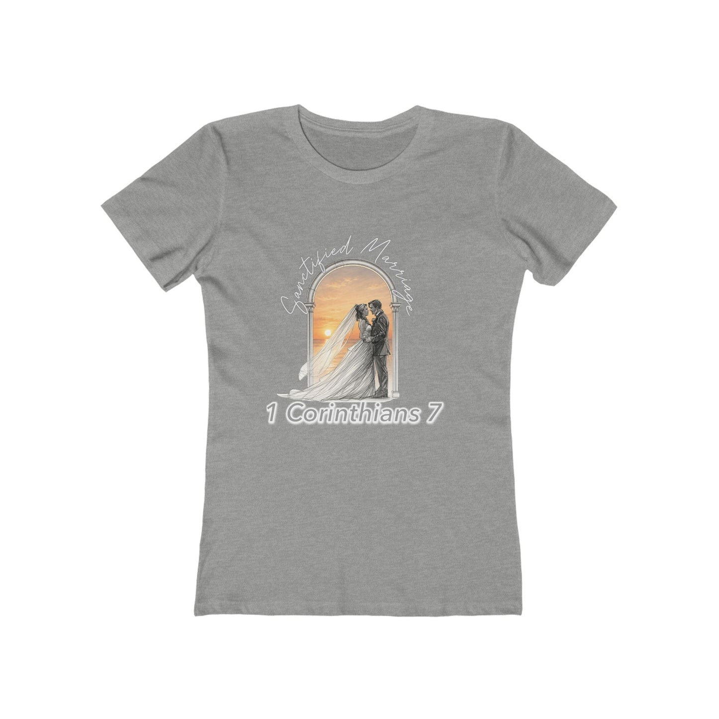 Faithful Bride Graphic Tee — "1 Corinthians 7" Christian Couple Shirt