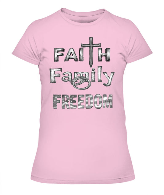 Faith Family Freedom - Lady's T-Shirt